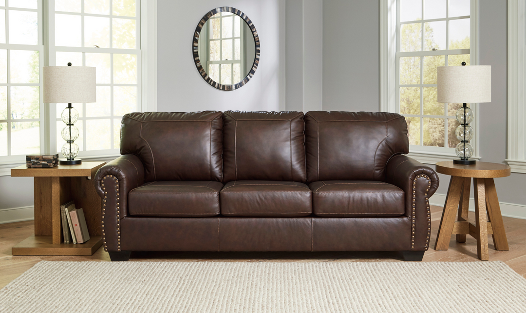 Colleton Dark Brown Leather Living Room Set