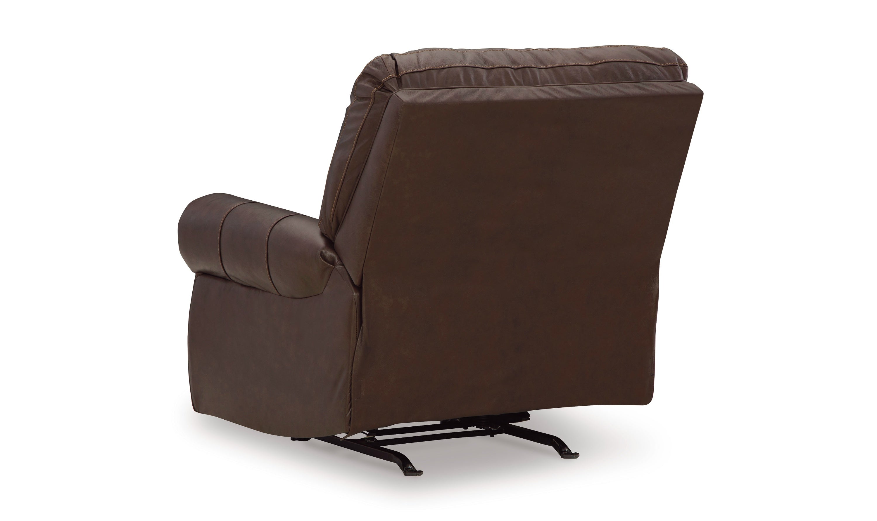 Colleton Dark Brown Leather Recliner Chair with Rolled Arms-Jennifer Furniture
