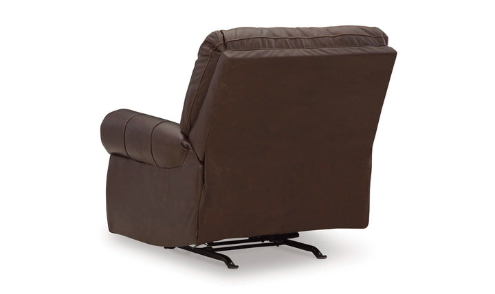 Colleton Dark Brown Leather Recliner Chair with Rolled Arms-Jennifer Furniture
