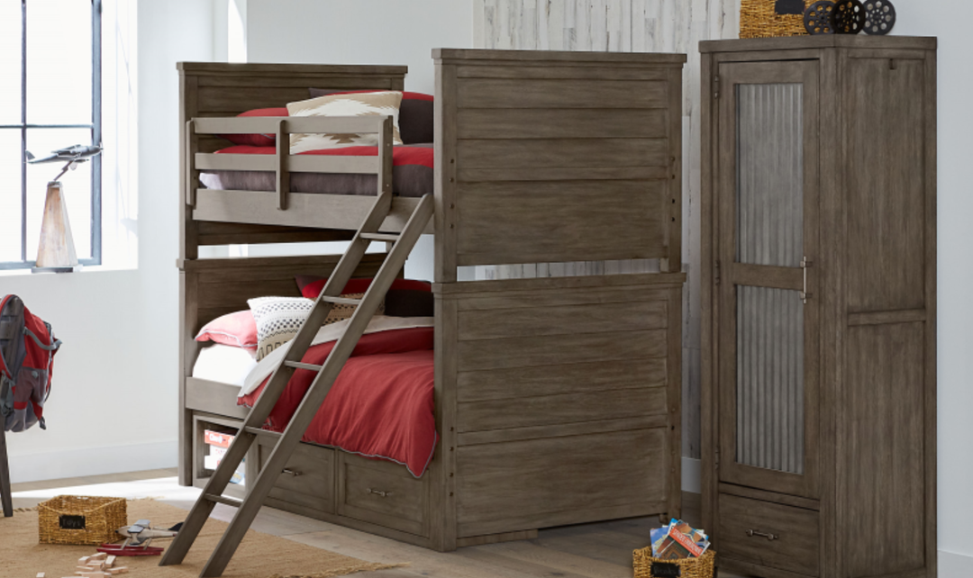 Complete Twin over Full Bunk Bed - Jennifer Furniture