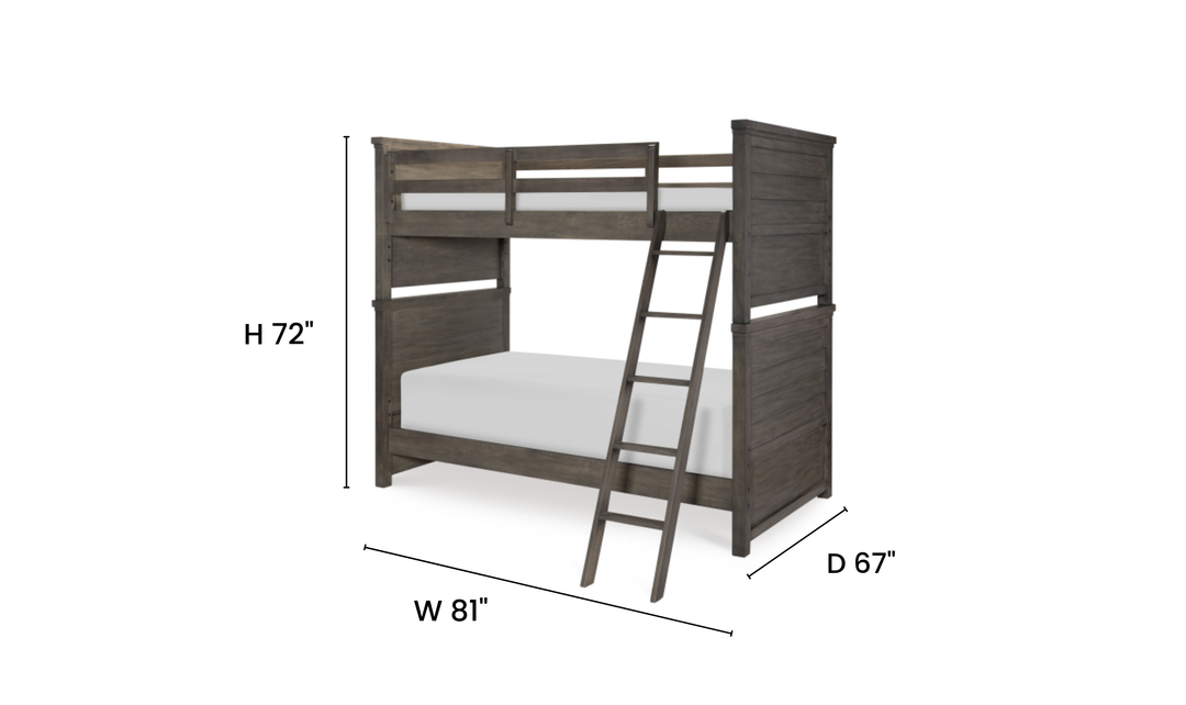 Complete Twin over Full Bunk Bed - Jennifer Furniture