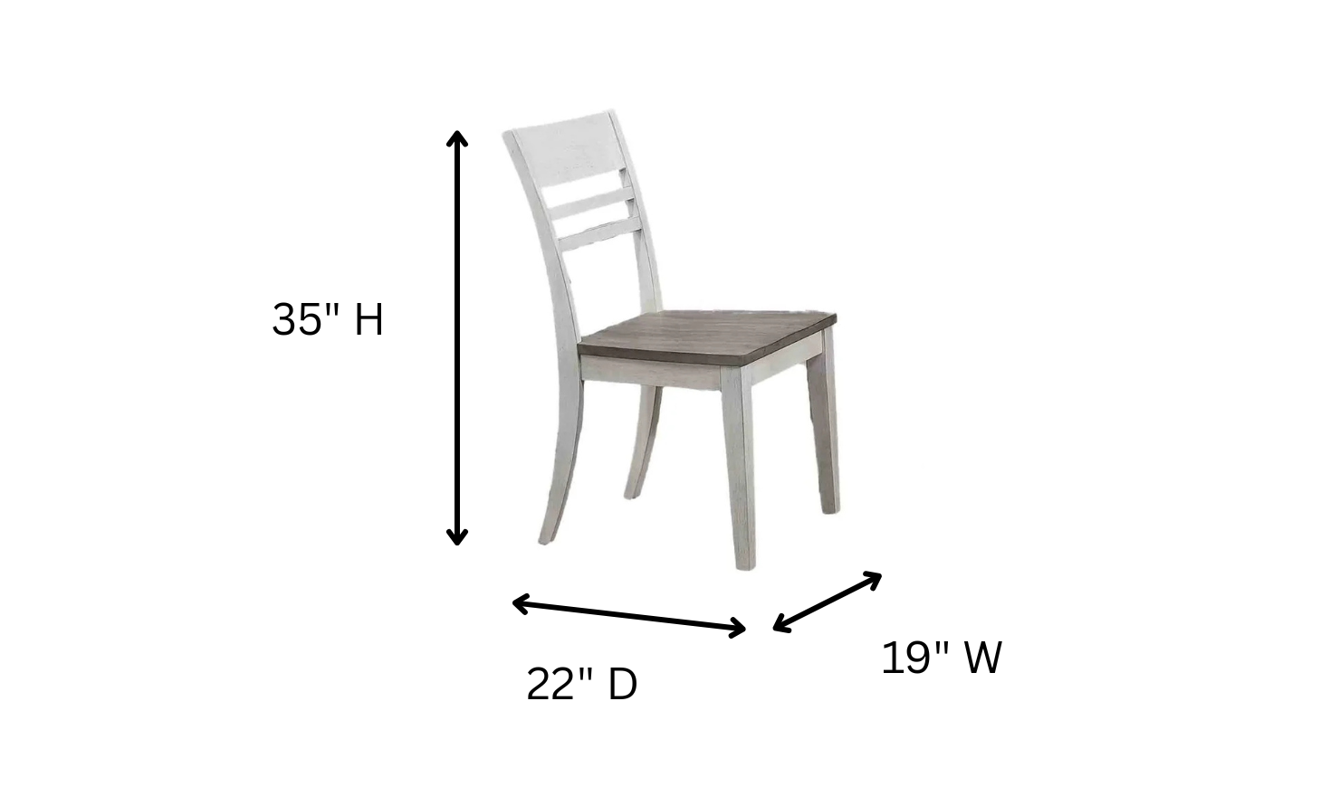 Iconic Furniture Transitional 5-Piece Dining Set with Ladder Back Chairs