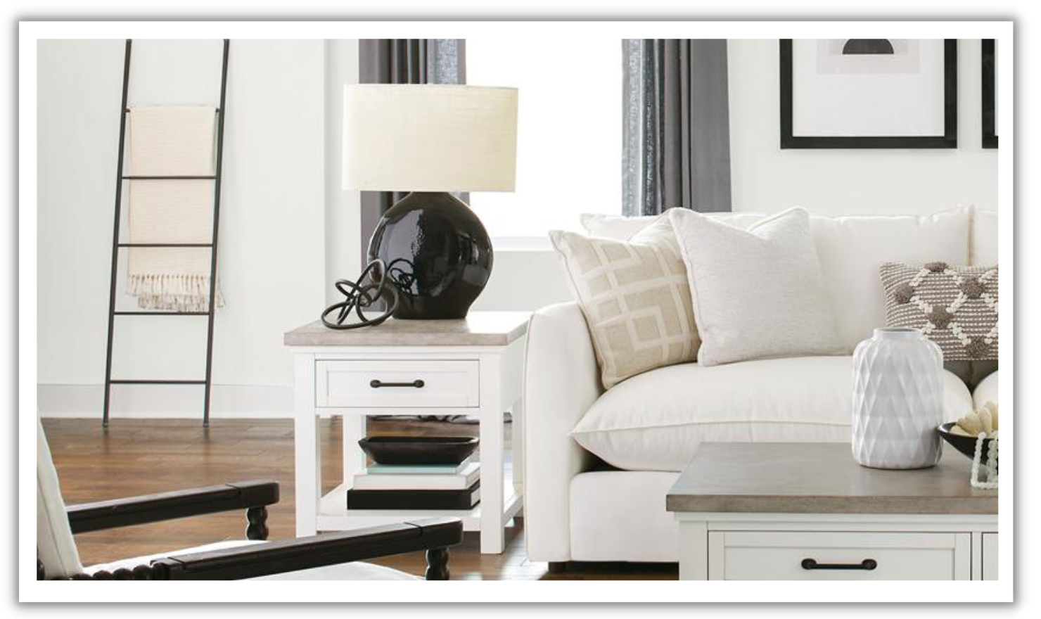 Cora One Drawer Side Table – Jennifer Furniture