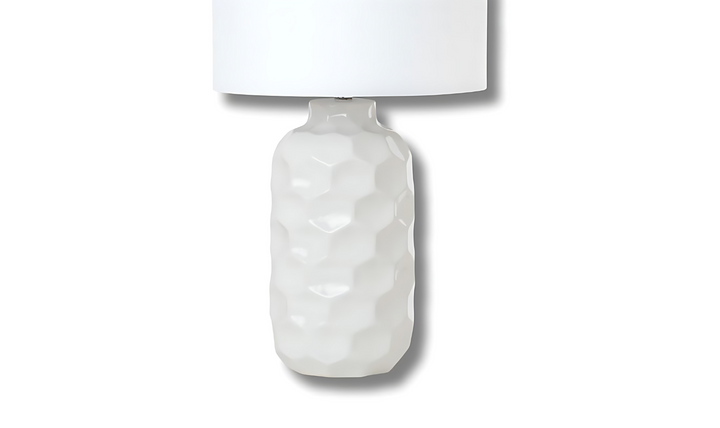 Cordelia 30" White Ceramic Table Lamp, (Set of 2)-Jennifer Furniture