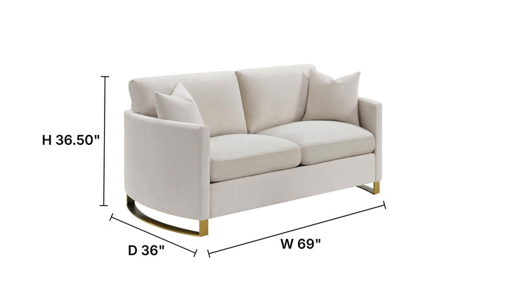 Coaster Corliss Fabric Curved Track Arm Accent Loveseat-Jenniferfurniture