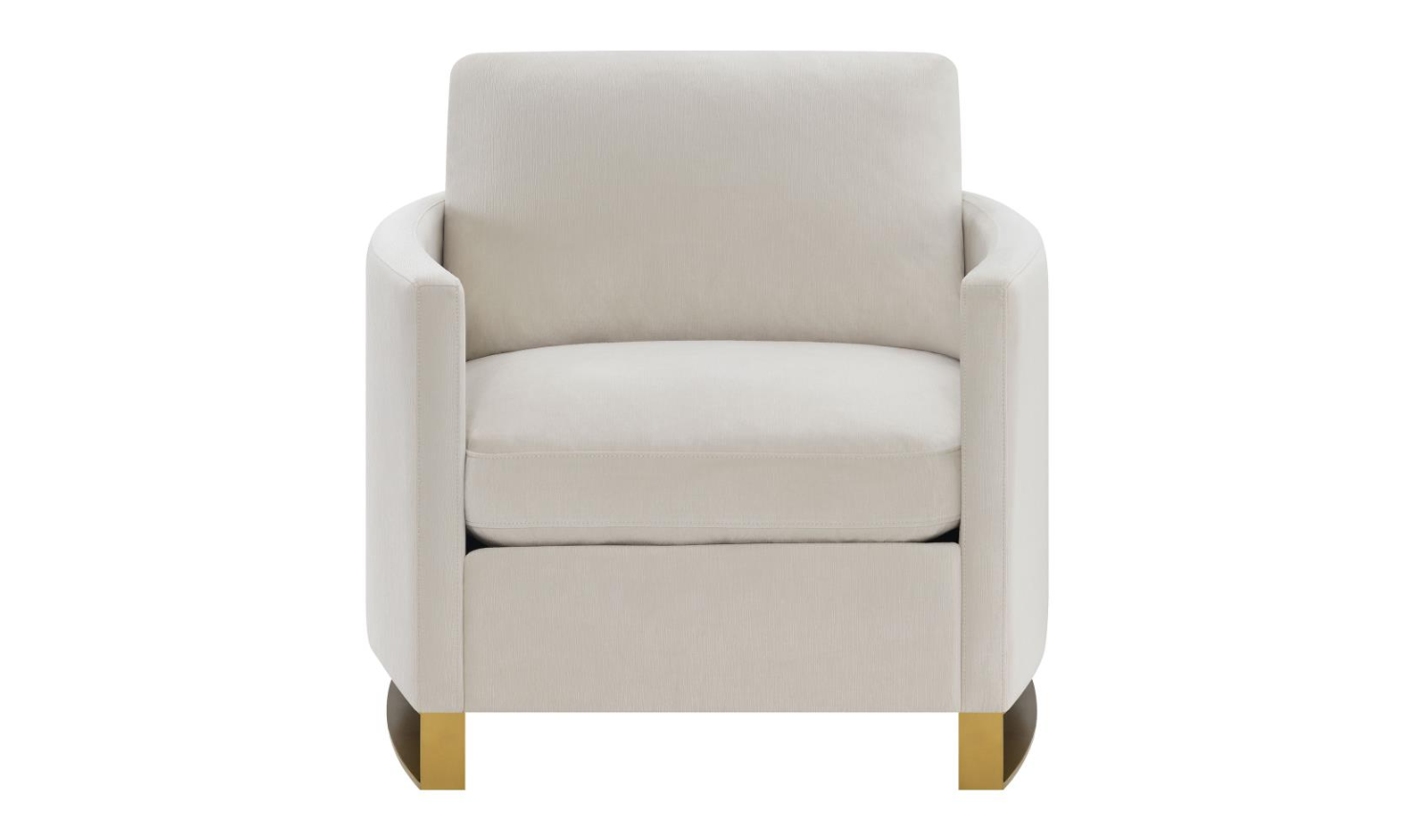 Corliss Beige Fabric Living Room Set with Recessed Arms-Jennifer Furniture