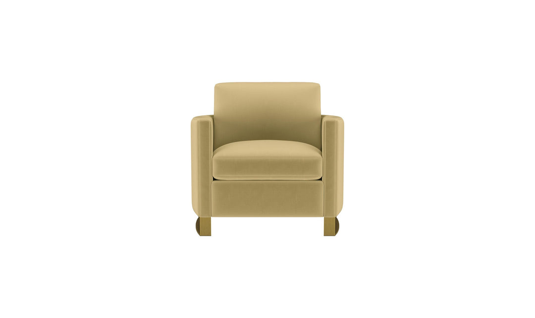 Coaster Corliss Fabric Curved Track Arm Accent Chair-Jenniferfurniture