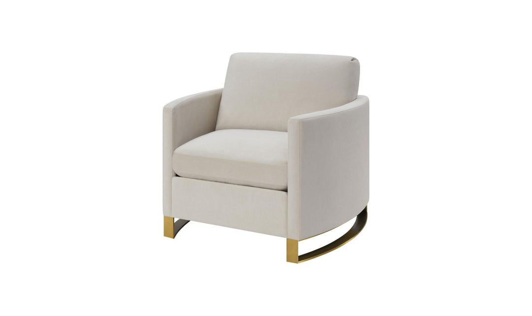 Coaster Corliss Fabric Curved Track Arm Accent Chair-Jenniferfurniture
