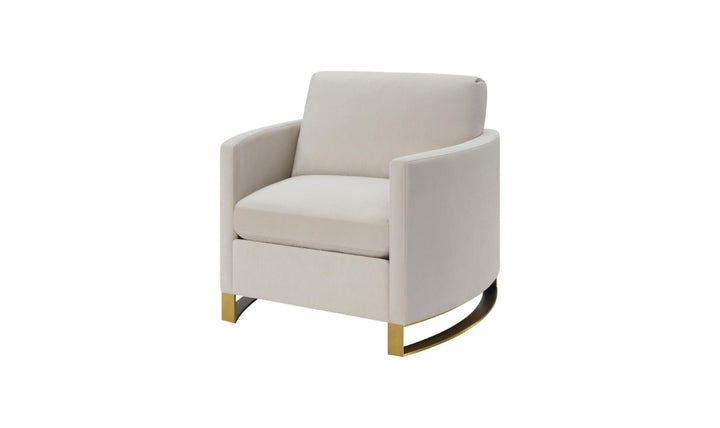 Coaster Corliss Fabric Curved Track Arm Accent Chair-Jenniferfurniture