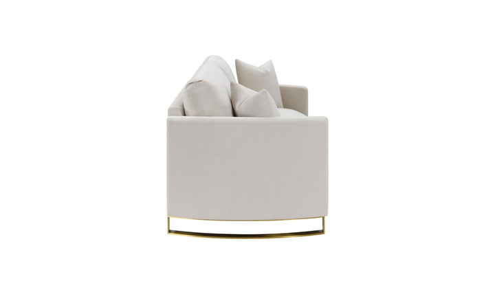 Coaster Corliss Fabric Curved Track Arm Accent Loveseat-Jenniferfurniture