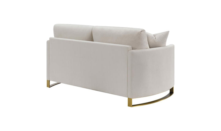 Coaster Corliss Fabric Curved Track Arm Accent Loveseat-Jenniferfurniture