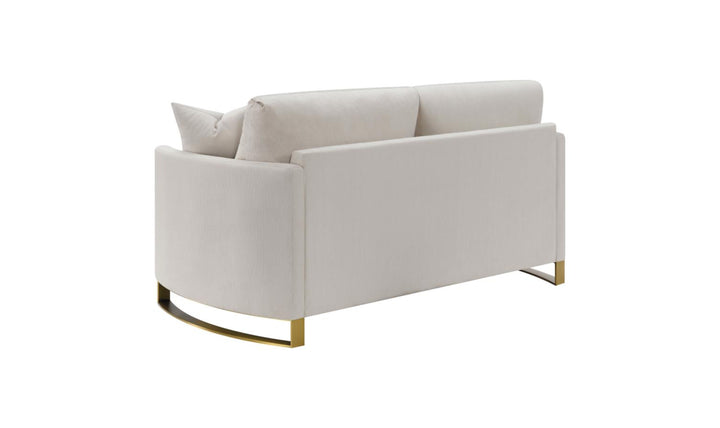 Coaster Corliss Fabric Curved Track Arm Accent Loveseat-Jenniferfurniture