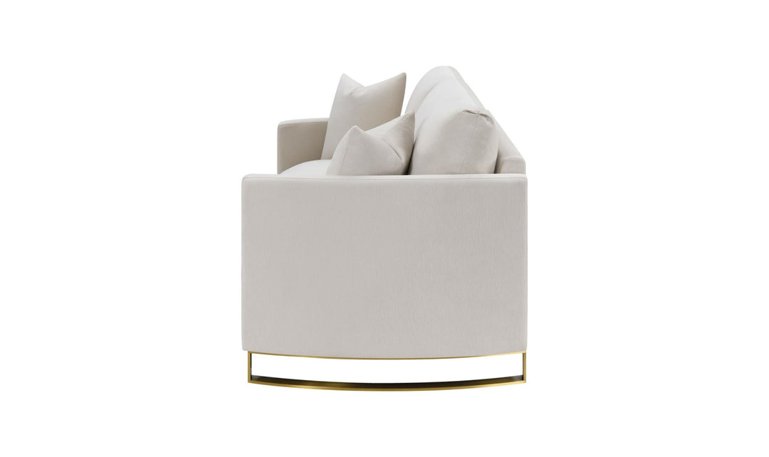 Coaster Corliss Fabric Curved Track Arm Accent Loveseat-Jenniferfurniture