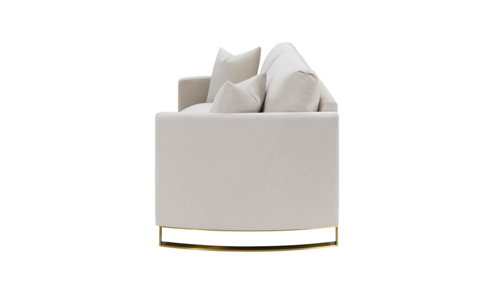 Coaster Corliss Fabric Curved Track Arm Accent Loveseat-Jenniferfurniture