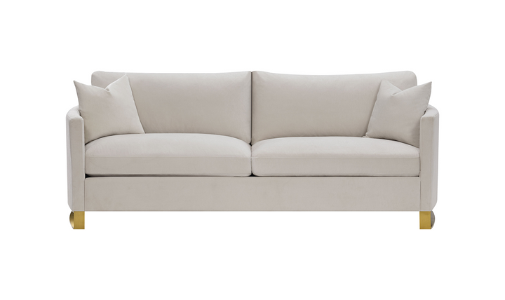 Coaster Corliss 3-Seater Fabric Sofa  Recessed Arms in Beige
