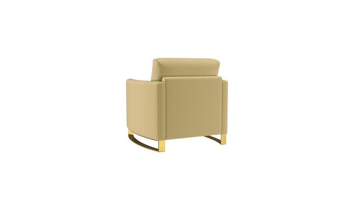 Corliss Beige Fabric Living Room Set with Recessed Arms