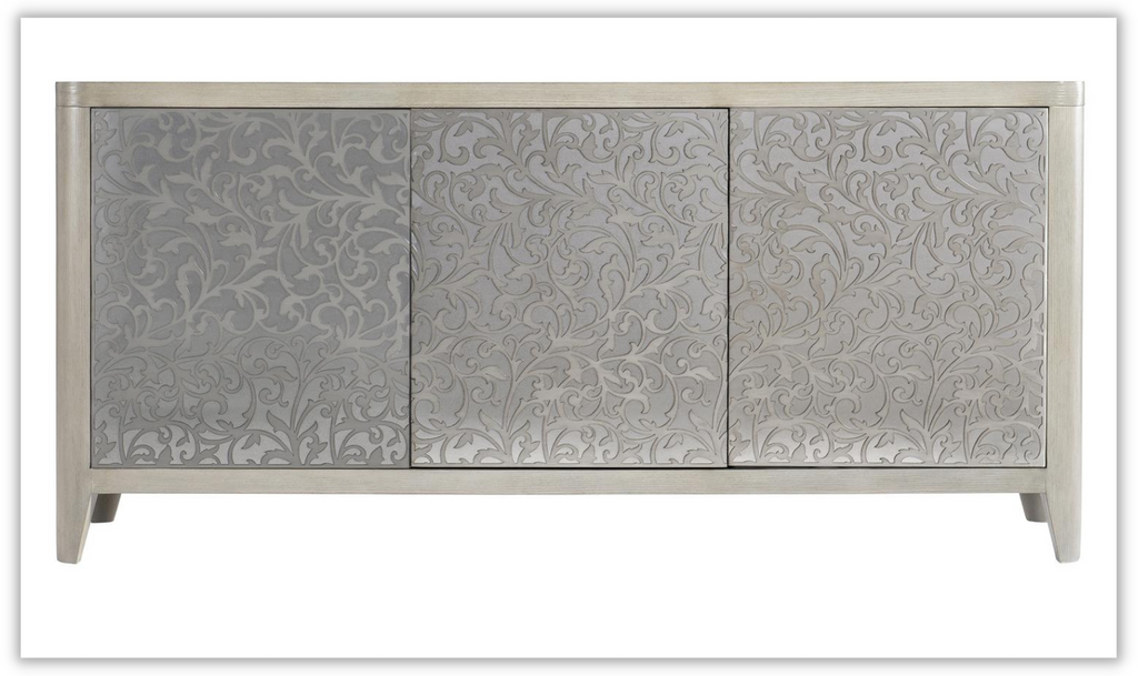 Bernhardt Cornelia 3 Doors Wooden Gray Buffet in Nebbia Finish