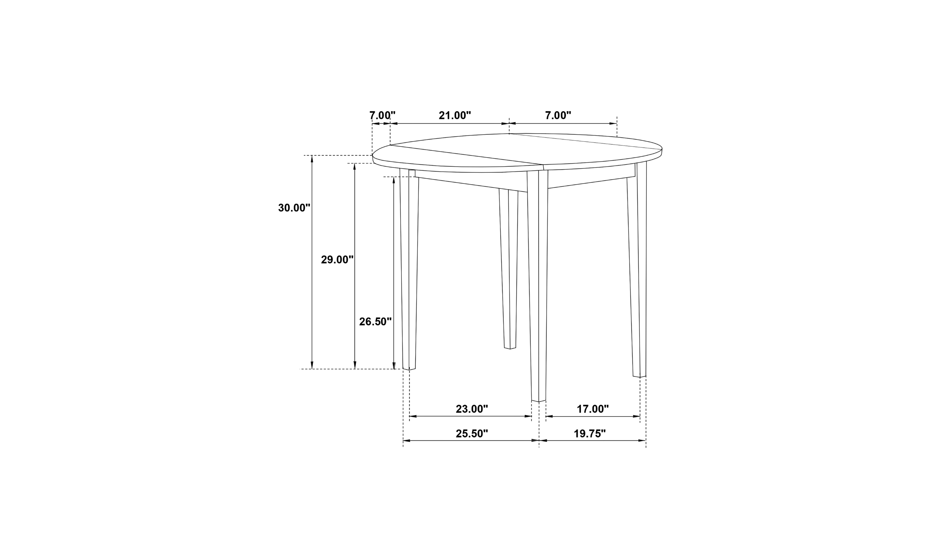 Counter Height Table And Chair Set 3 Pc - Jennifer Furniture