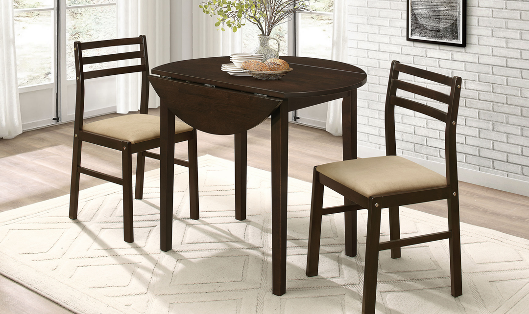 Counter Height Table And Chair Set 3 Pc - Jennifer Furniture