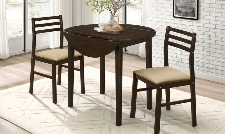 Counter Height Table And Chair Set 3 Pc - Jennifer Furniture