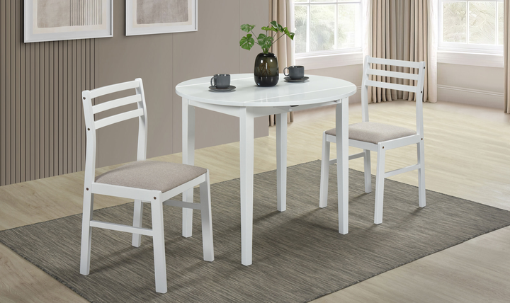 Counter Height Table And Chair Set 3 Pc - Jennifer Furniture
