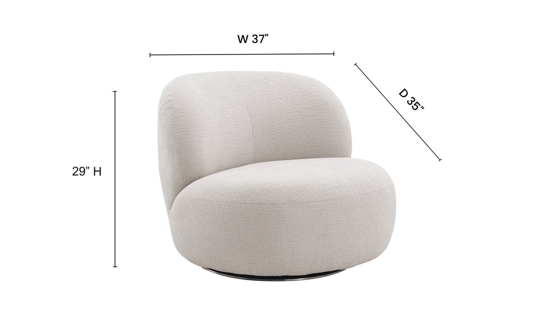 Jennifer Italia Cove Fabric Swivel Chair