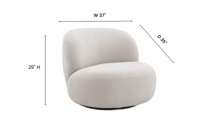 Jennifer Italia Cove Fabric Swivel Chair
