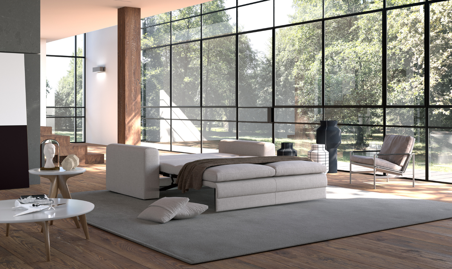 Cove Sleeper Sofa With Hybrid Deluxe Function-Jennifer Furniture