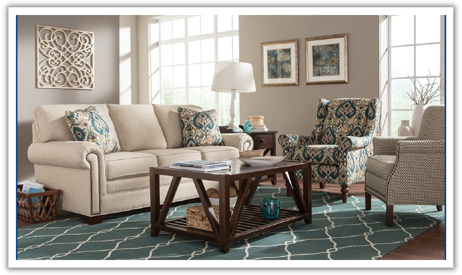 Craftmaster Kyle Convertible Queen Sleeper Sofa with Rolled Arms