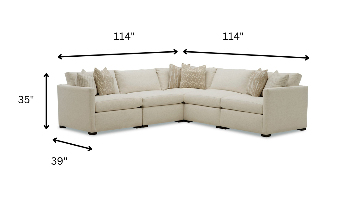 Craftmaster Piper Upholstery 5 Piece Sectional