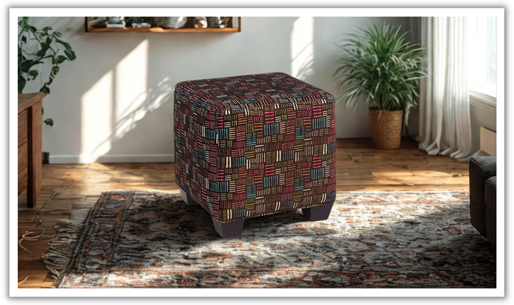 Craftmaster Marcus Fabric Cube Ottoman