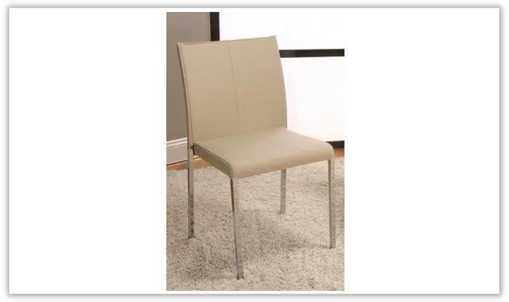 Cramco Corona PU Chrome Stack Armless Chairs with Cushion Back