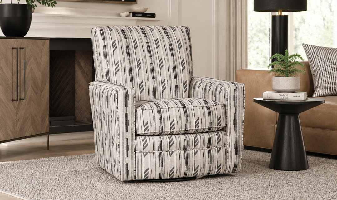 Klaussner Crosswell Fabric Swivel Glider Chair- Jennifer Furniture