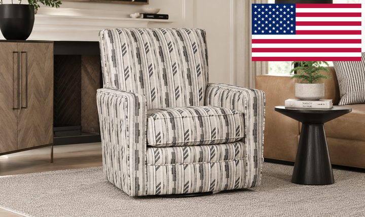 Klaussner Crosswell Fabric Swivel Glider Chair- Jennifer Furniture