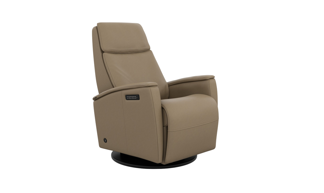 Crown Leather Recliner Chair | Swing Base | Fjords-Jennifer Furniture