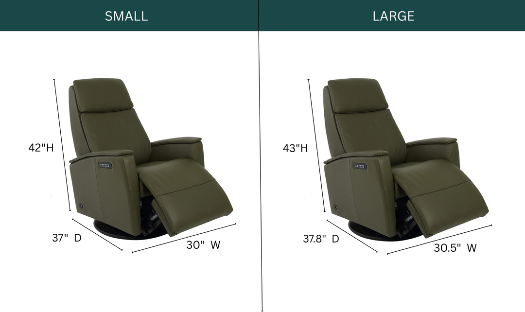 Fjords Crown Leather Recliner Chair with Comfort Swing Base