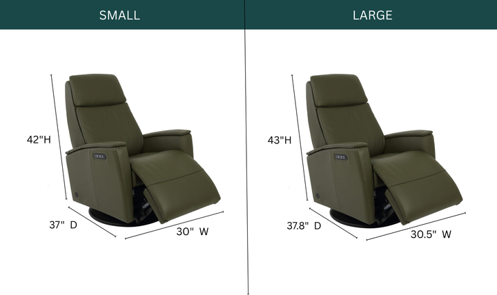 Fjords Crown Leather Recliner Chair with Comfort Swing Base
