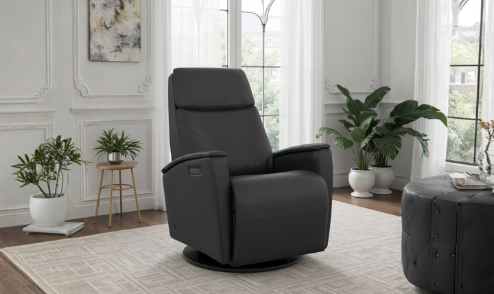 Crown Leather Recliner Chair | Swing Base | Fjords-Jennifer Furniture