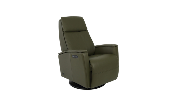 Fjords Crown Leather Recliner Chair with Comfort Swing Base
