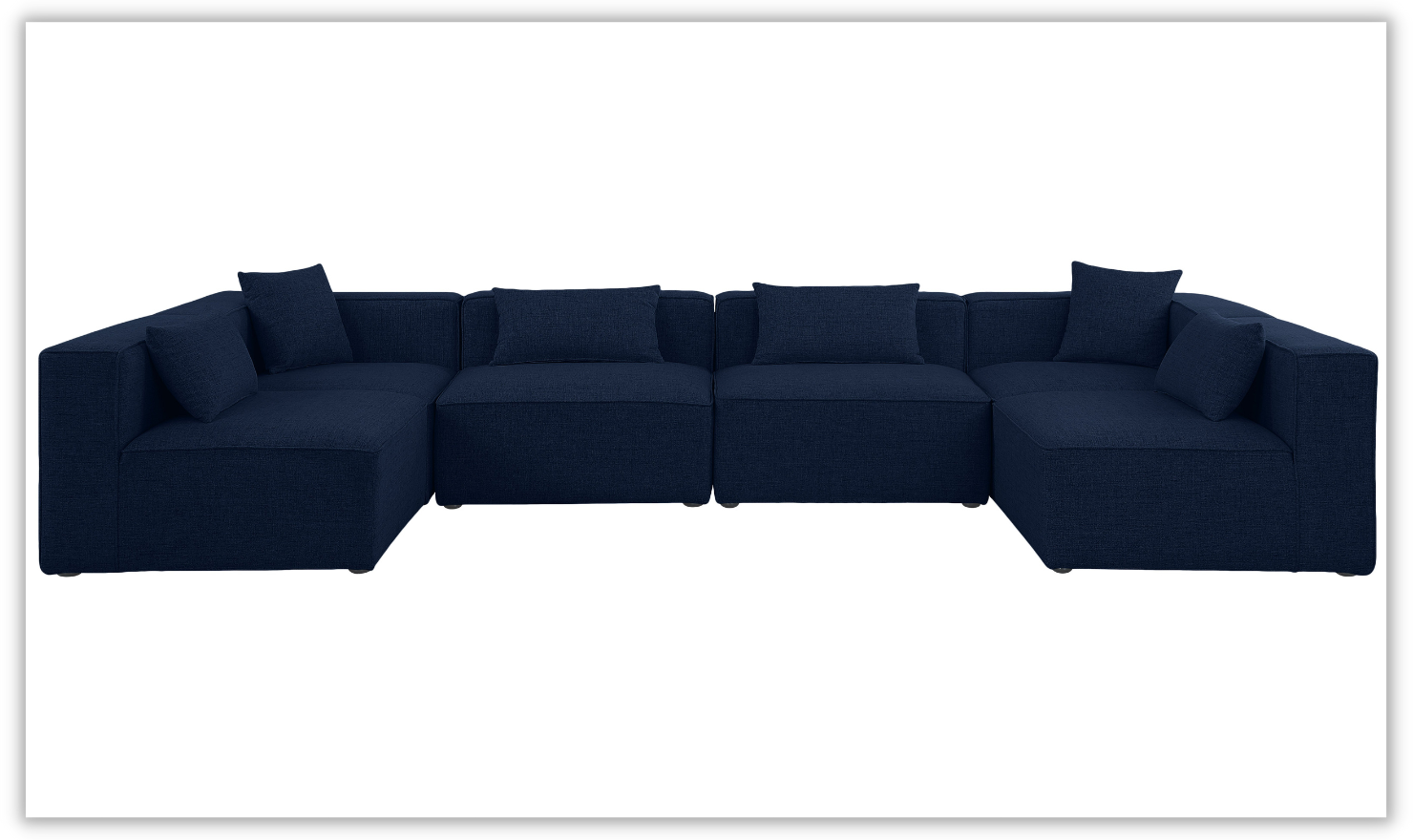 Meridian Furniture Cube Linen  Modular Sectional Sofa with Track Arms
