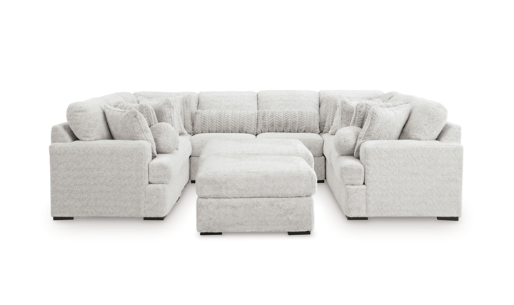 Modern Heritage Cuddle Plush 10-Piece U-Shape Fabric Sectional Sofa