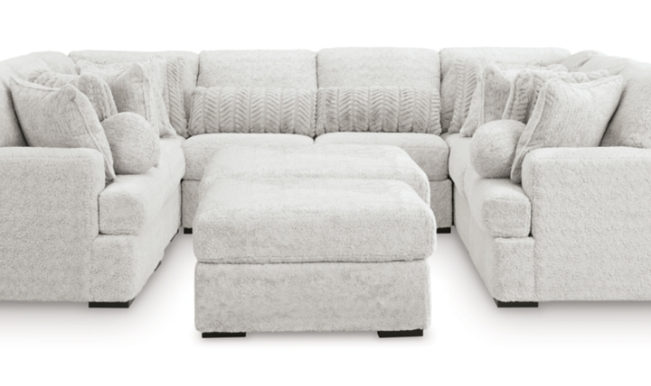 Modern Heritage Cuddle Plush 10-Piece U-Shape Fabric Sectional Sofa