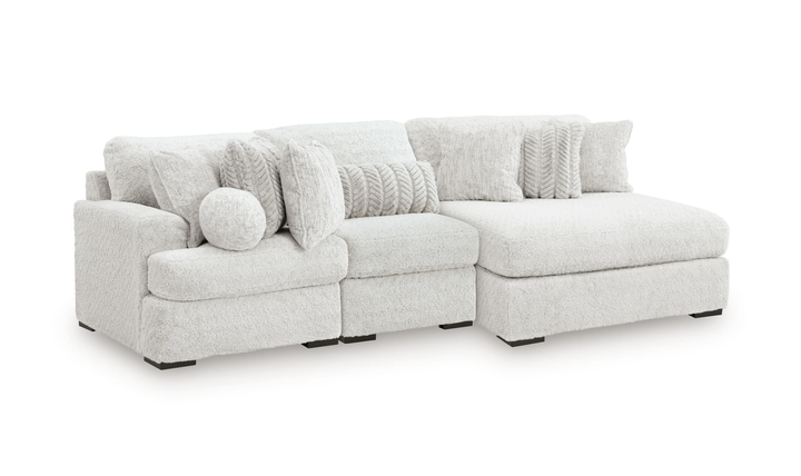 Modern Heritage Cuddle Plush 3-Piece Sectional with Chaise
