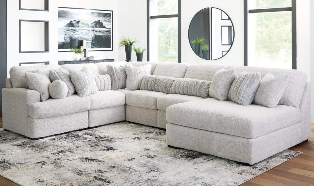 Modern Heritage Cuddle Plush 6-Piece Sectional with Chaise - Jennifer Furniture