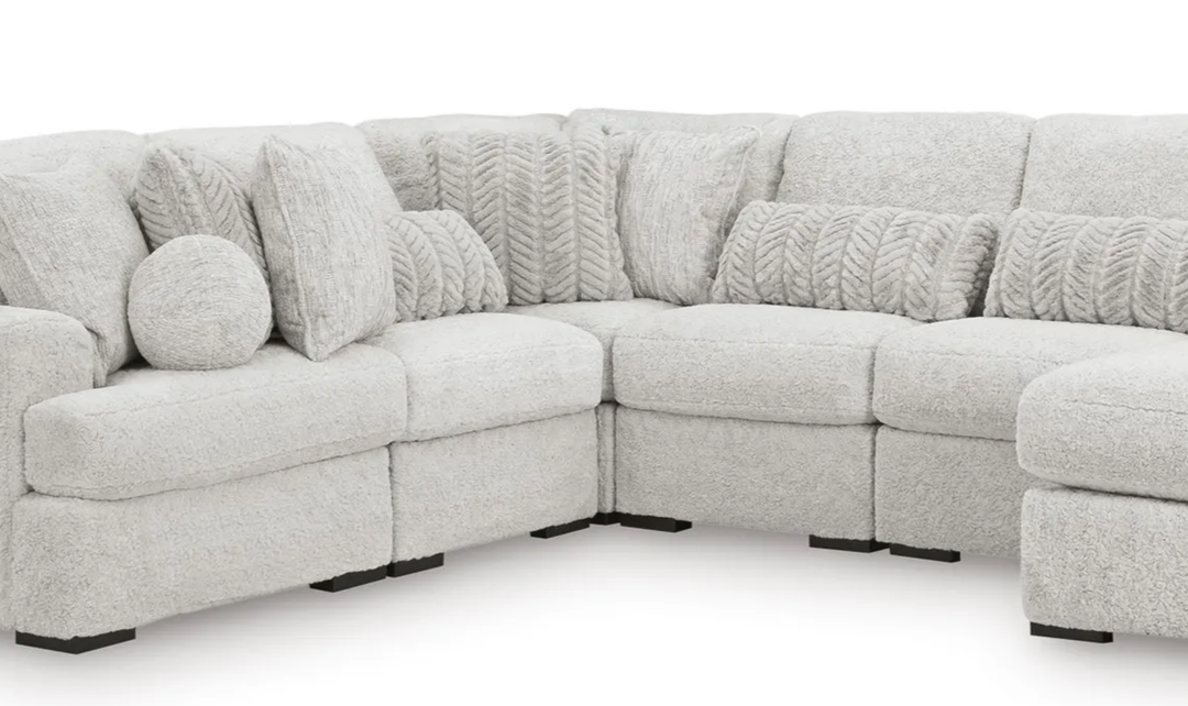 Modern Heritage Cuddle Plush 6-Piece Sectional with Chaise - Jennifer Furniture
