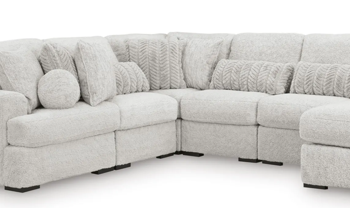 Modern Heritage Cuddle Plush 6-Piece Sectional with Chaise - Jennifer Furniture