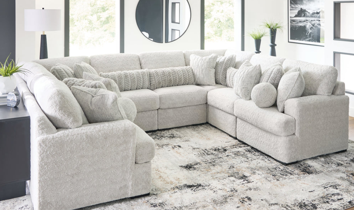 Modern Heritage Cuddle Plush 8-Piece U-Shape Fabric Sectional Sofa - Jennifer Furniture