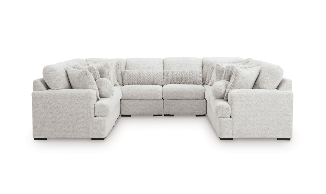 Modern Heritage Cuddle Plush 8-Piece U-Shape Fabric Sectional Sofa - Jennifer Furniture