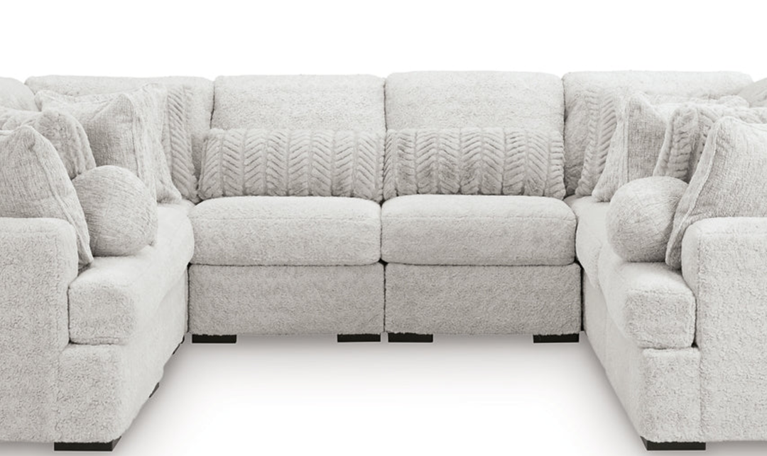 Modern Heritage Cuddle Plush 8-Piece U-Shape Fabric Sectional Sofa - Jennifer Furniture