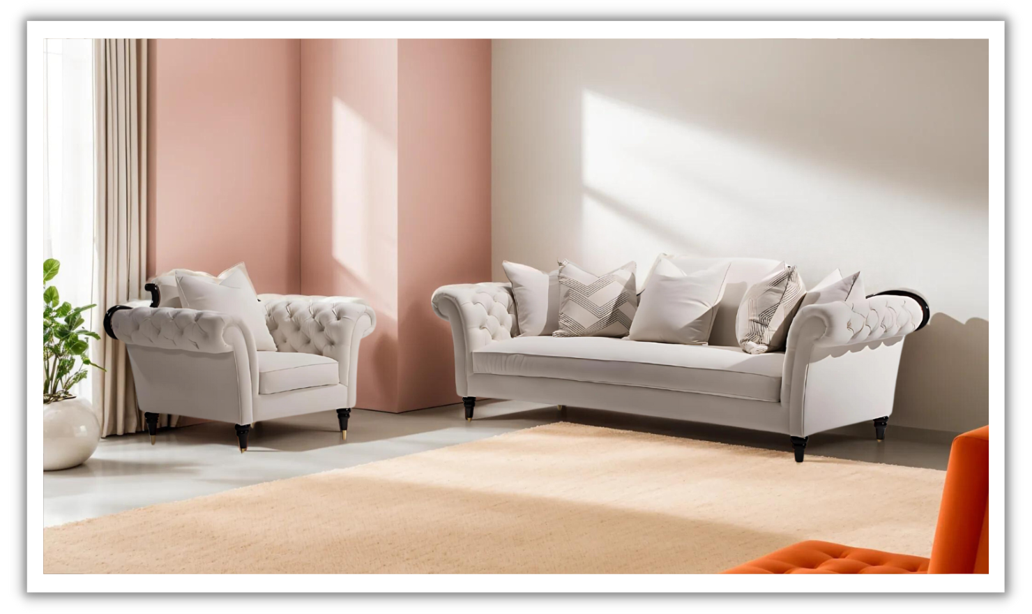 Gio Italia Dantone 2 Pieces Living Room Set